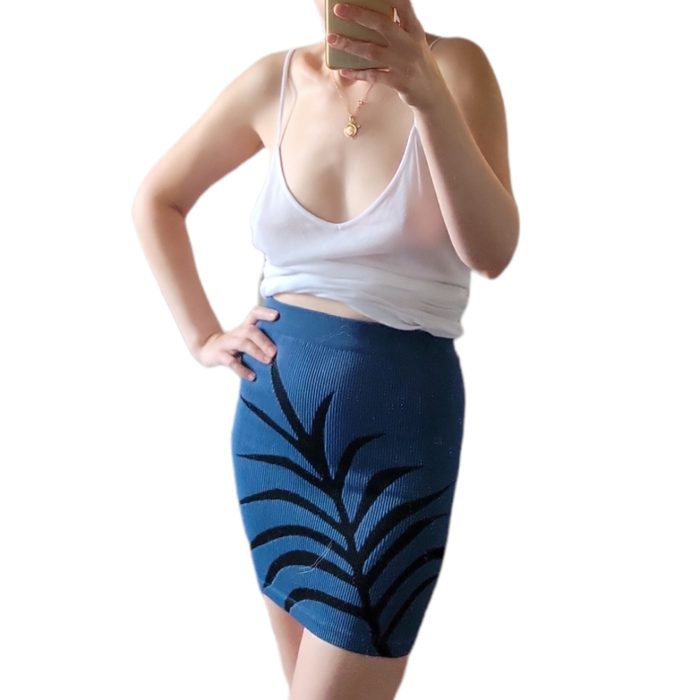 BCBGeneration Blue Mini Skirt Size S